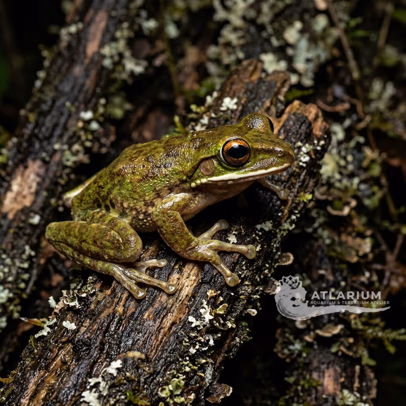 Rana arbórea de labios blancos de Madagascar (Boophis albilabris)