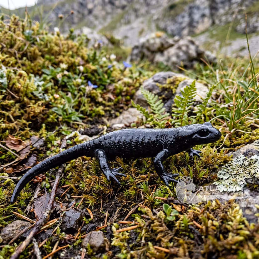Alpine Salamander (Salamandra atra)