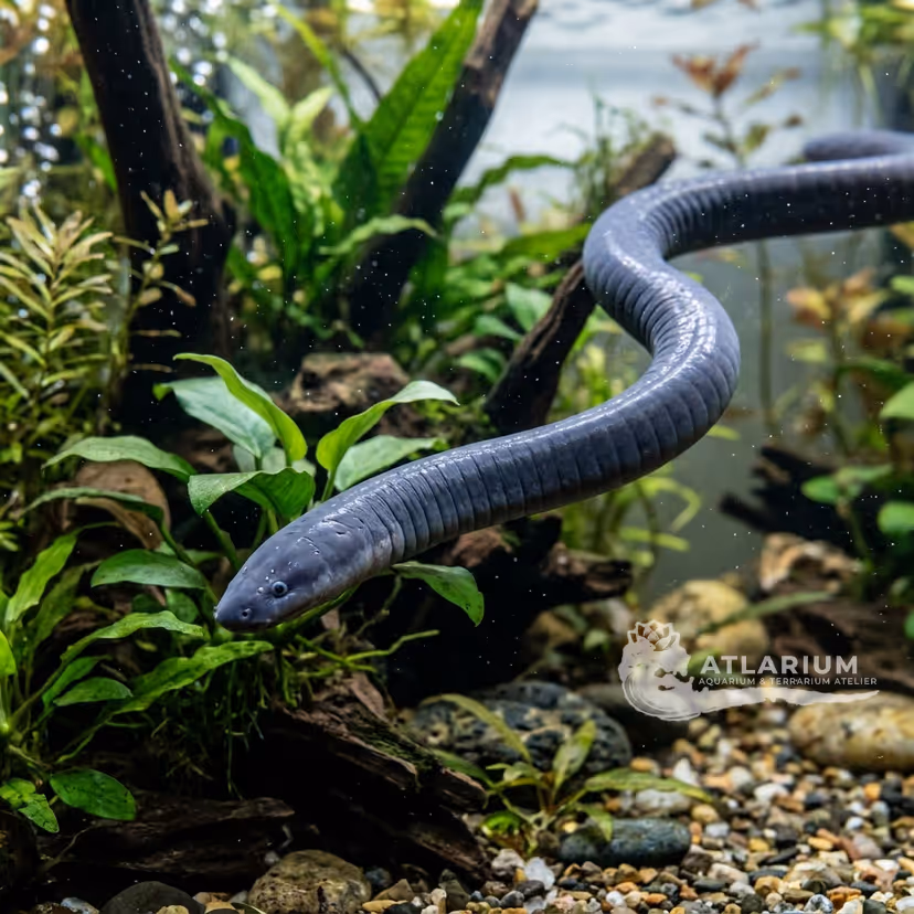 Aquatic Caecilian (Typhlonectes natans)