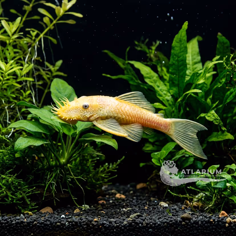 Albino Bristlenose Pleco (Ancistrus cf. cirrhosus var. Albino)