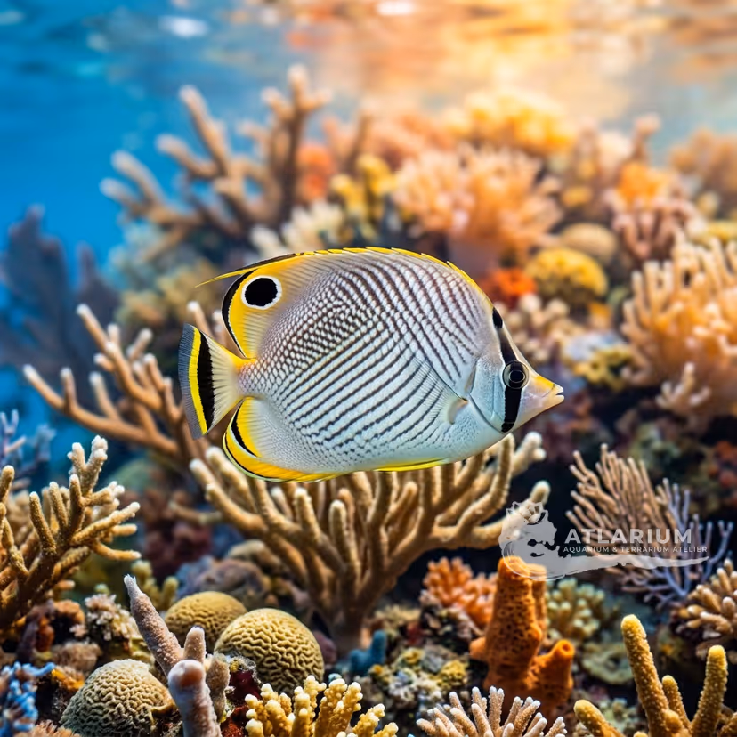 Pesce farfalla a quattro occhi (Chaetodon capistratus)