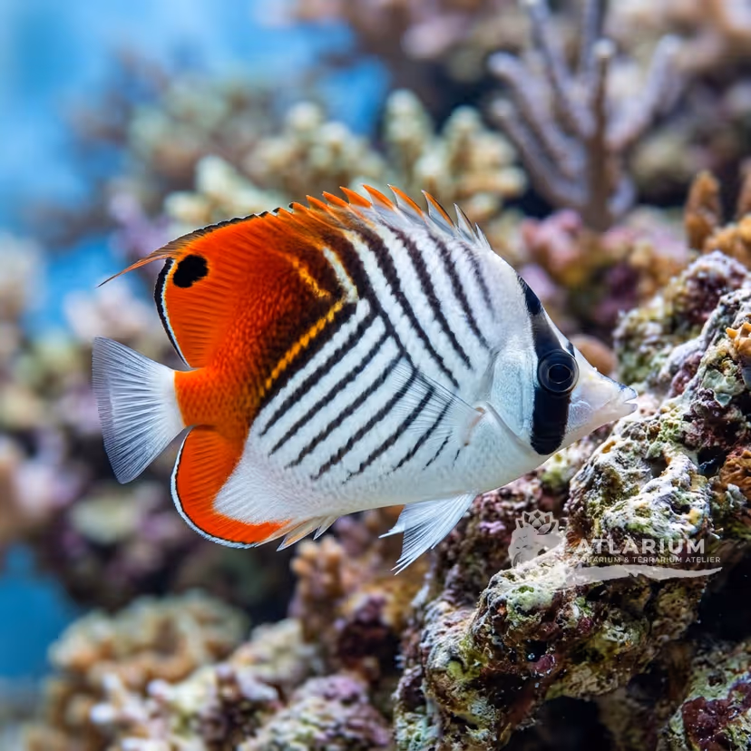 Pesce farfalla coronato (Chaetodon paucifasciatus)