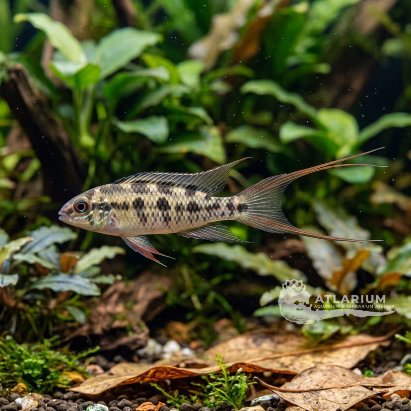 Cíclido Ajedrez Cola de Espada (Dicrossus gladicauda) (Dicrossus gladicauda)