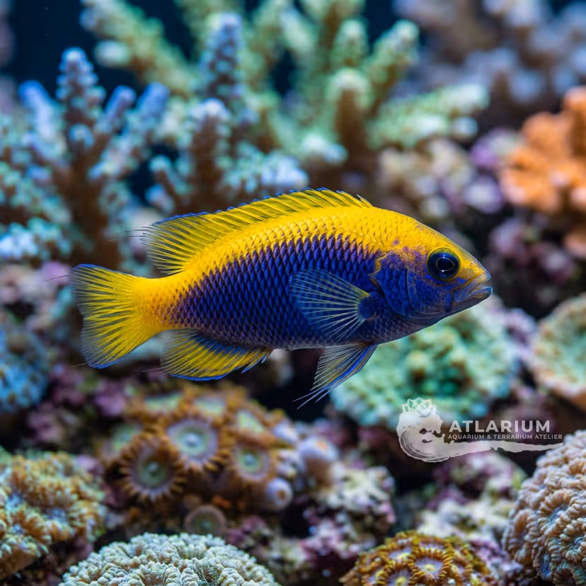 Pez dottyback del Mar Rojo (Pseudochromis flavivertex)