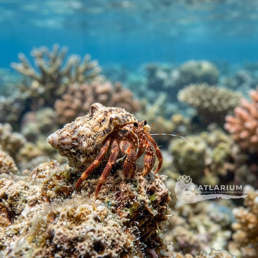 White hermit crab