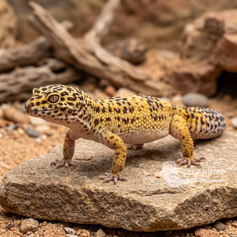 Gecko Leopardo (White and Yellow (W&Y)) (Eublepharis macularius)