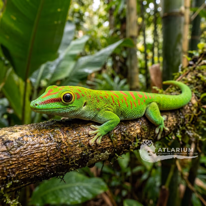 Gecko diurno gigante de Madagascar (Phelsuma grandis)