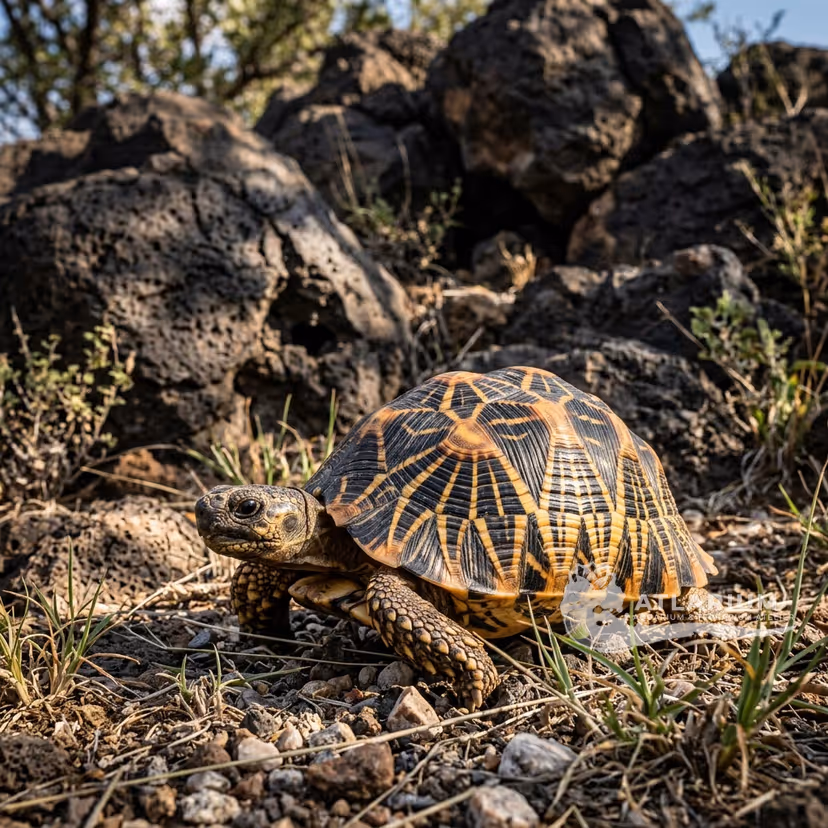Tortuga dentada de Kalahari (Psammobates oculiferus)