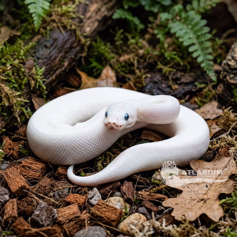 Ball Python (Blue Eyed Leucistic (BEL)) (Python regius)