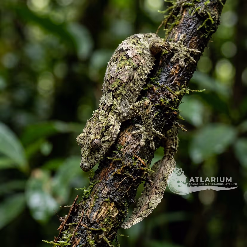 Gecko Cola de Hoja Musgoso (Uroplatus sikorae)