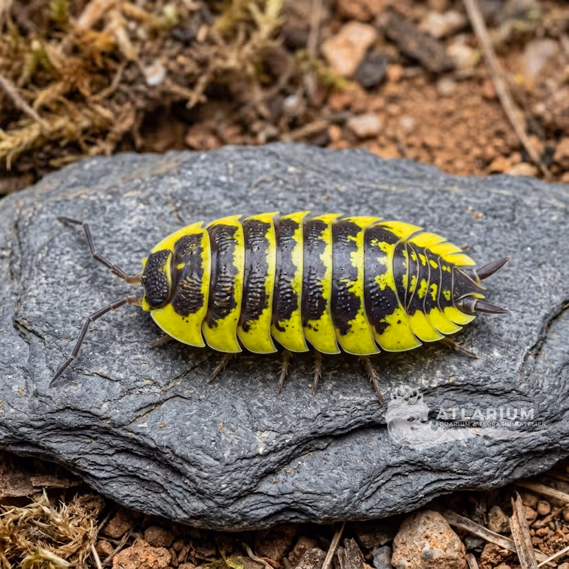 Ornate Isopod (Porcellio ornatus) (High Yellow) (Porcellio ornatus "High Yellow")