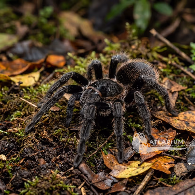 Tarántola negra mexicana (Tliltocatl schroederi)