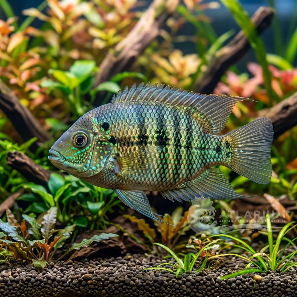 Ciclide verde cromide (Etroplus suratensis)