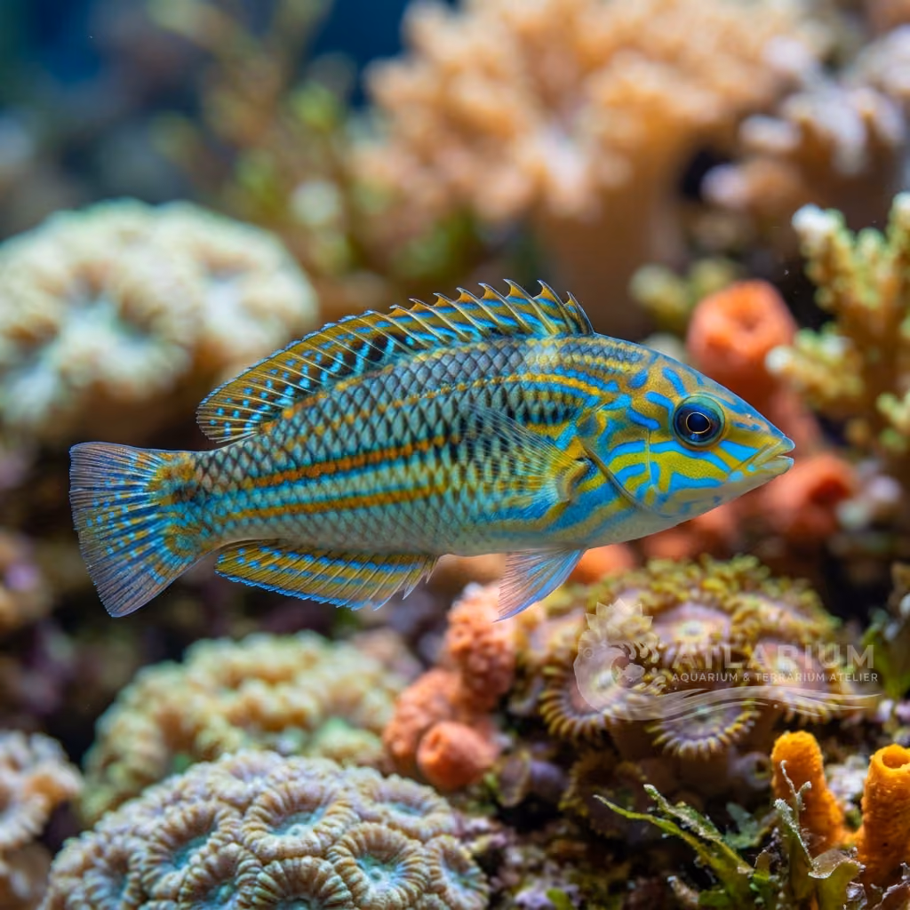 Puddingwife wrasse (Halichoeres radiatus)