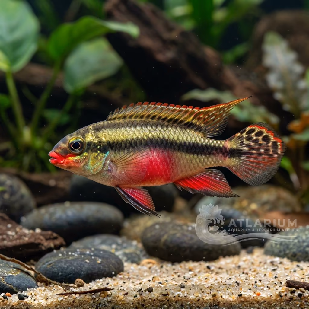 Red-lipped Kribensis (Pelvicachromis rubrolabiatus)