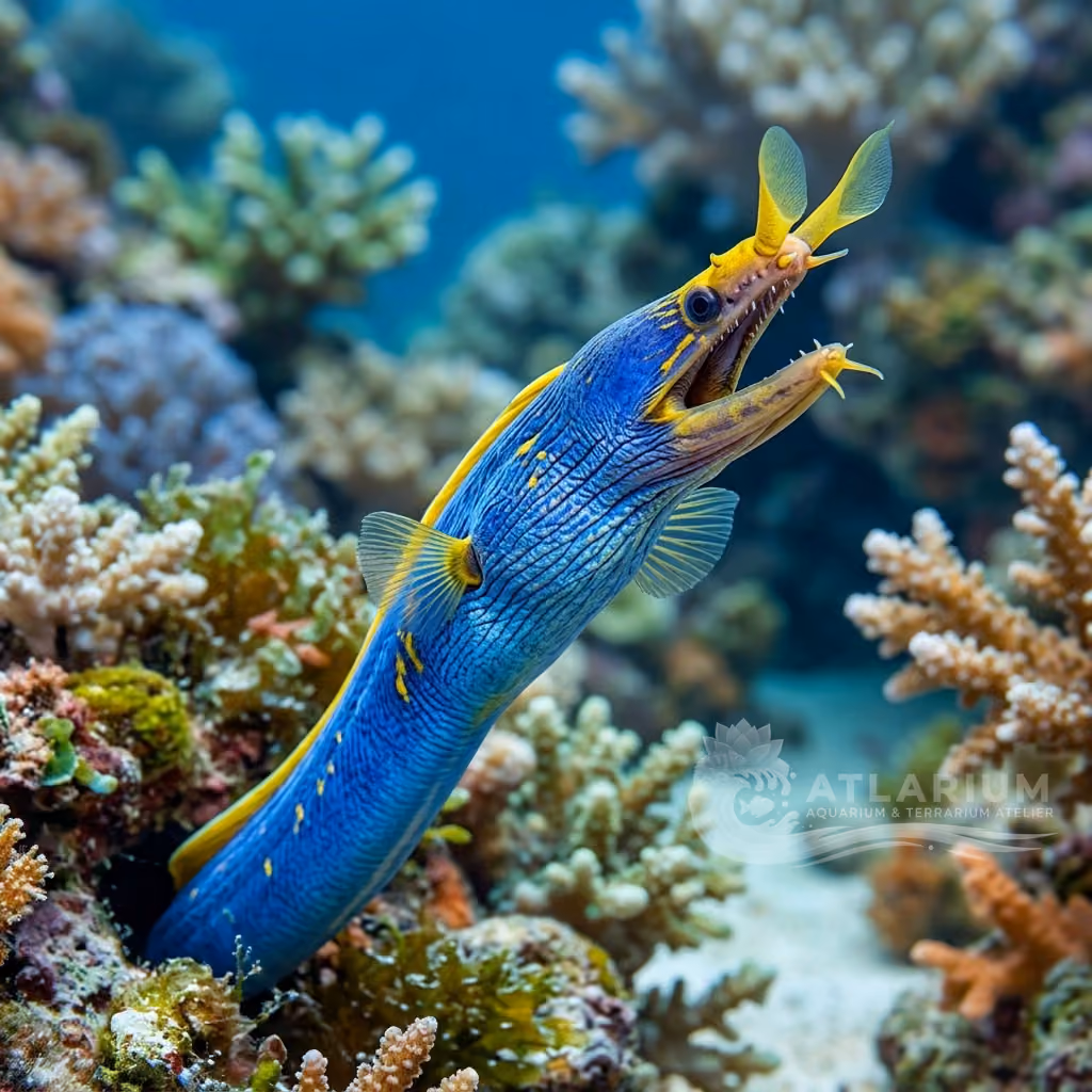 Ribbon Eel (Rhinomuraena quaesita)