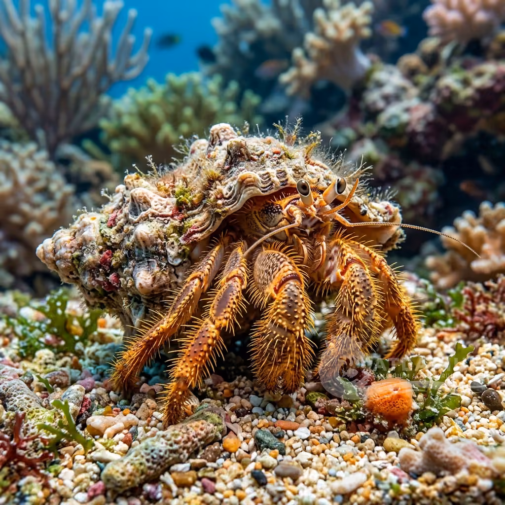 Paguro peloso gigante (Aniculus maximus)