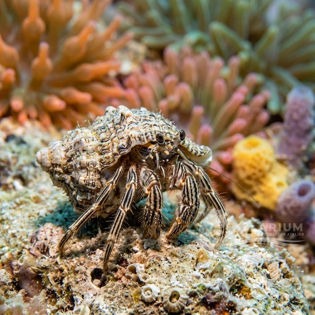 Paguro eremita striato (Clibanarius signatus)