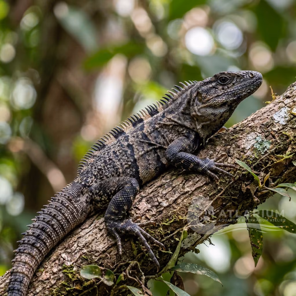 Iguana negra de cola espinosa