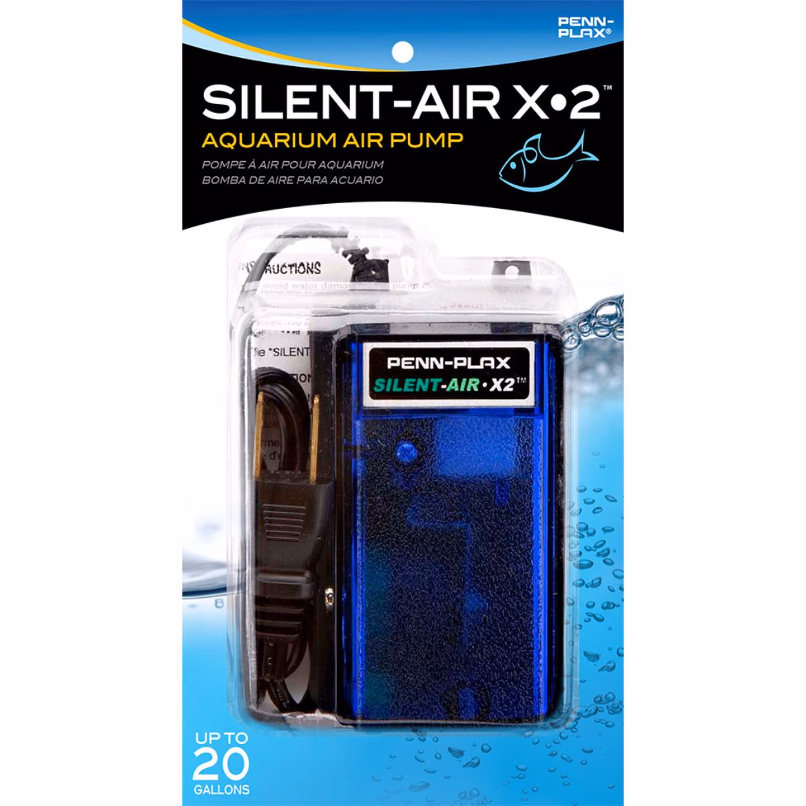 Penn-Plax Silent Air Pump X2